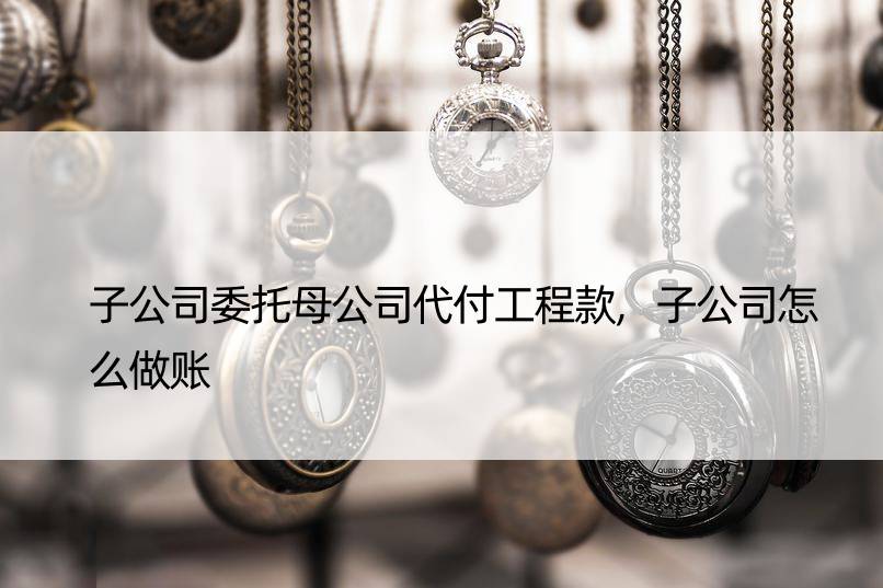 子公司委托母公司代付工程款,子公司怎么做账