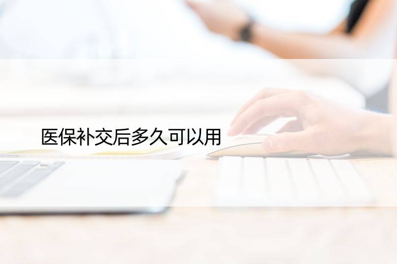 医保补交后多久可以用