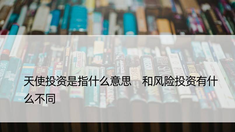 天使投资是指什么意思 和风险投资有什么不同