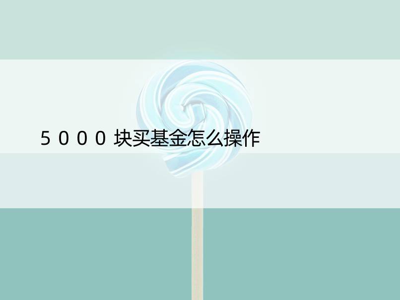 5000块买基金怎么操作