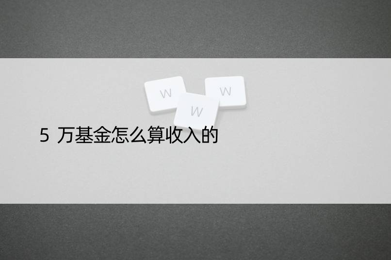 5万基金怎么算收入的