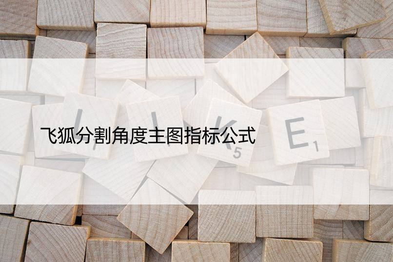 飞狐分割角度主图指标公式